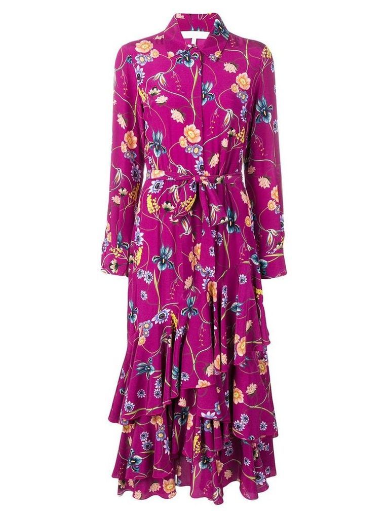 Borgo De Nor floral print shirt dress - Purple