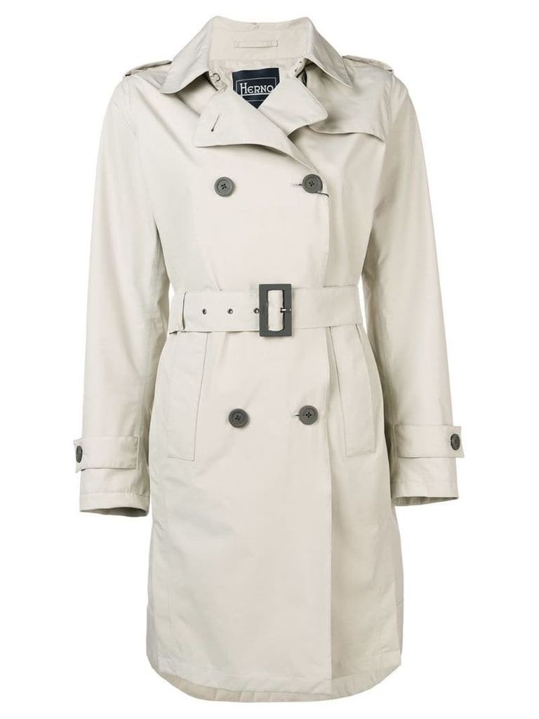 Herno double breasted trench coat - Neutrals