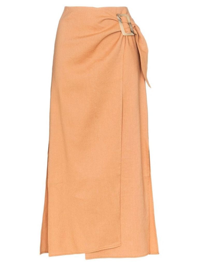 Rejina Pyo high-waisted wrap style midi skirt - Orange