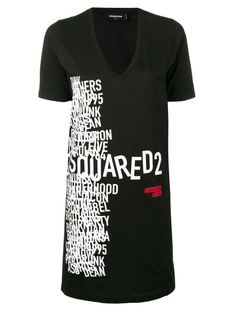 Dsquared2 graphic print T-shirt dress - Black