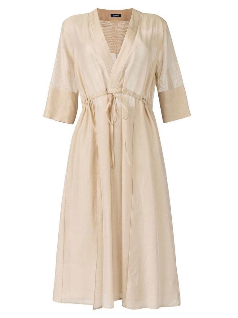 Jil Sander Navy tie waist dress - Neutrals