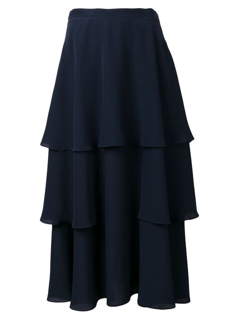 Stella McCartney soft frill tiered skirt - Blue