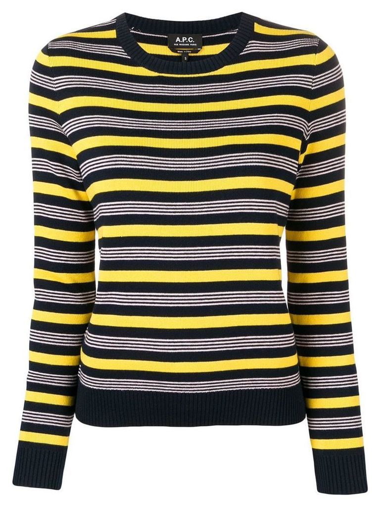 A.P.C. striped knitted top - Blue