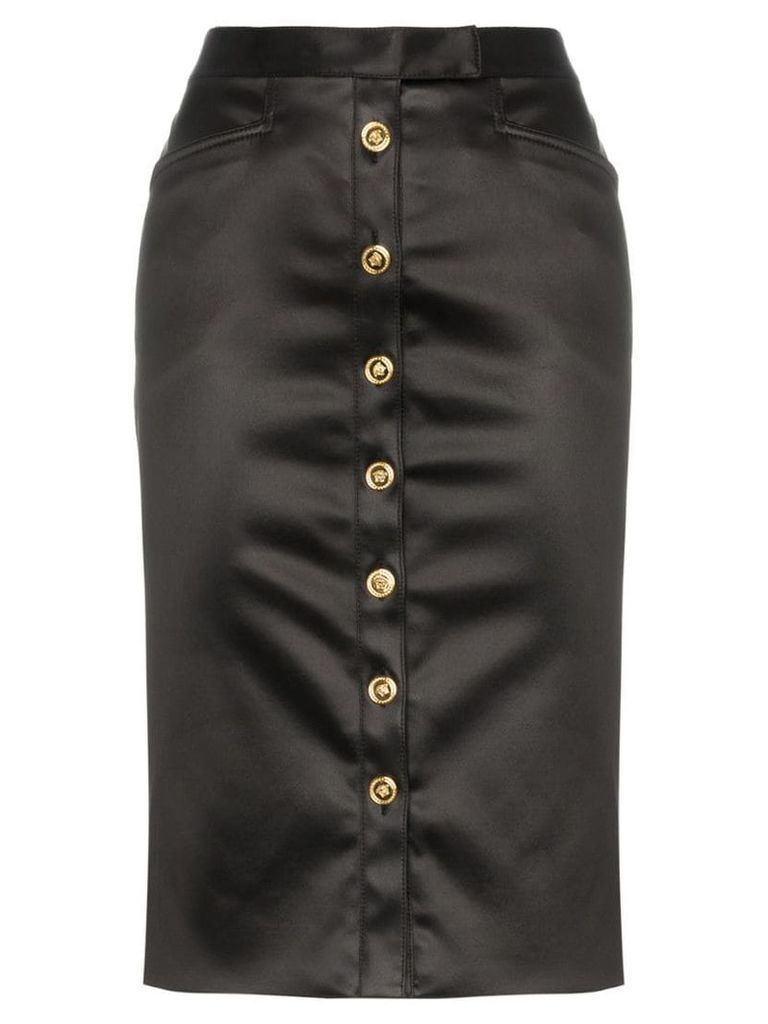 Versace Button front pencil skirt - Black