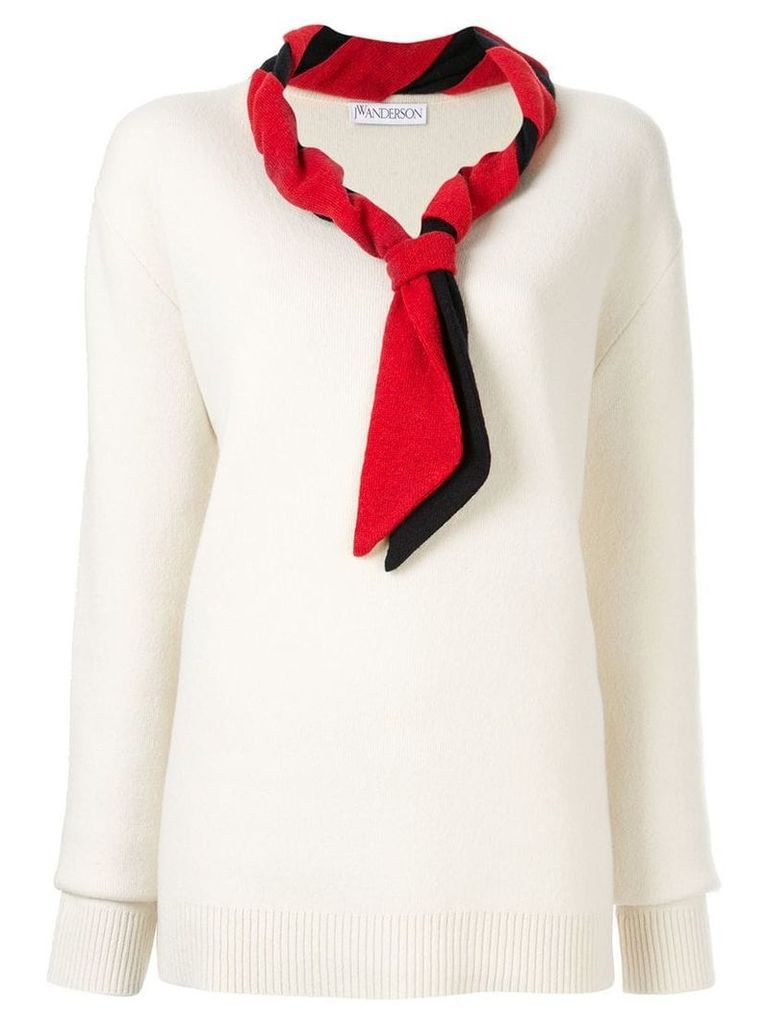 JW Anderson scarf detail sweater - White