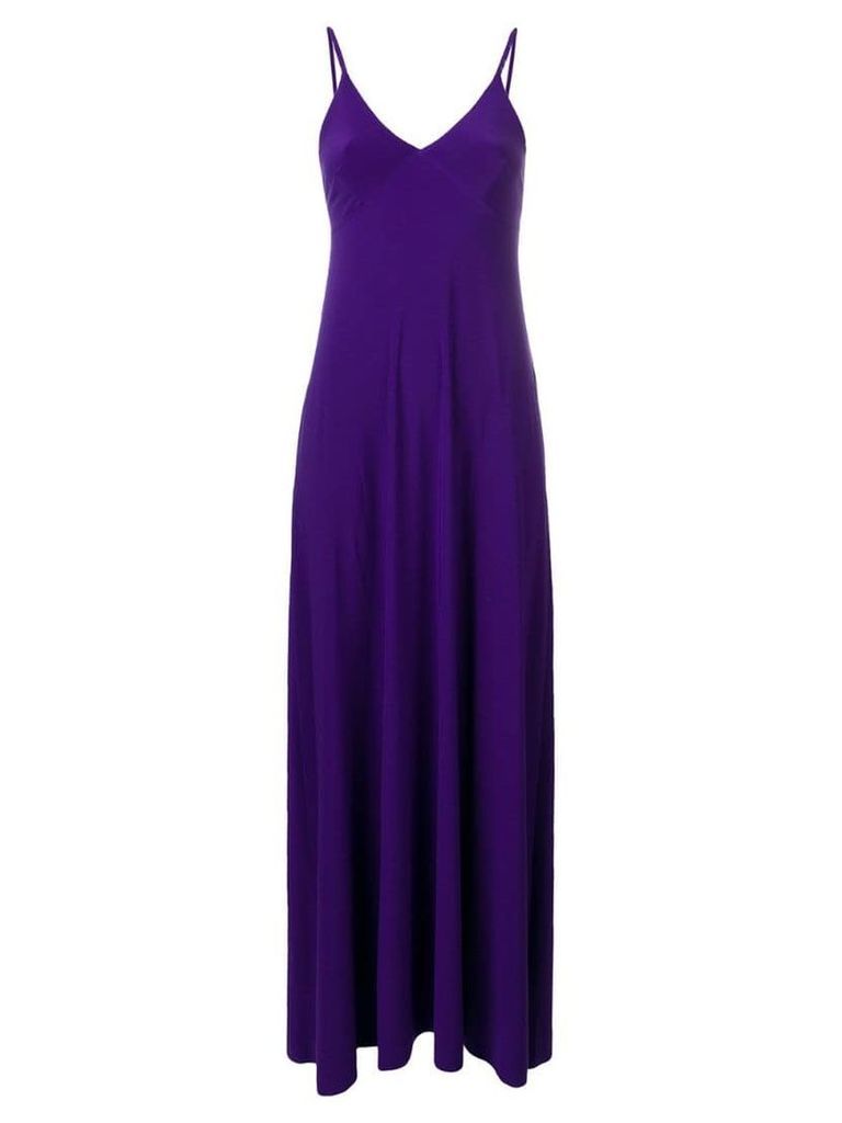 Norma Kamali v-neck long dress - Purple