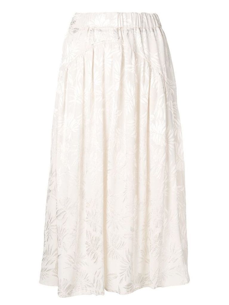Guardaroba tone-on-tone skirt - White