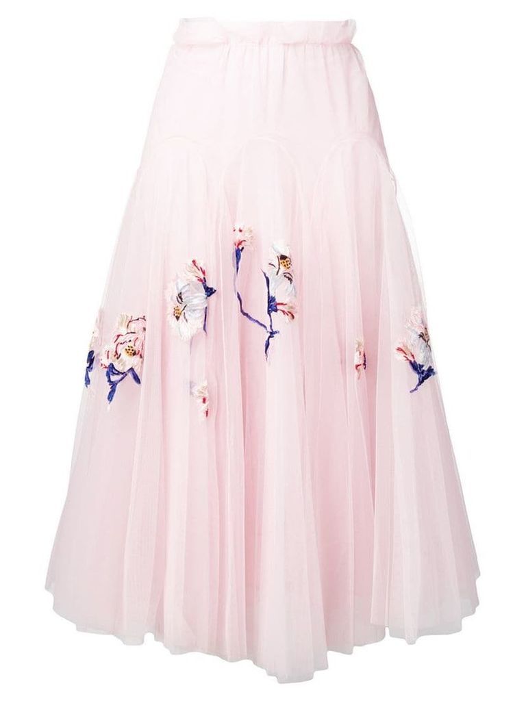 Ermanno Scervino embroidered tulle skirt - Pink
