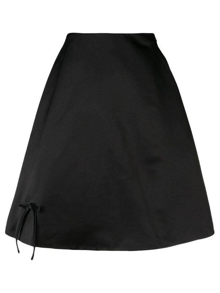 Prada bow detail circle skirt - Black