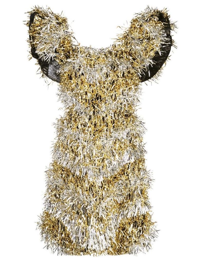Dolce & Gabbana tinsel embellished dress - Gold