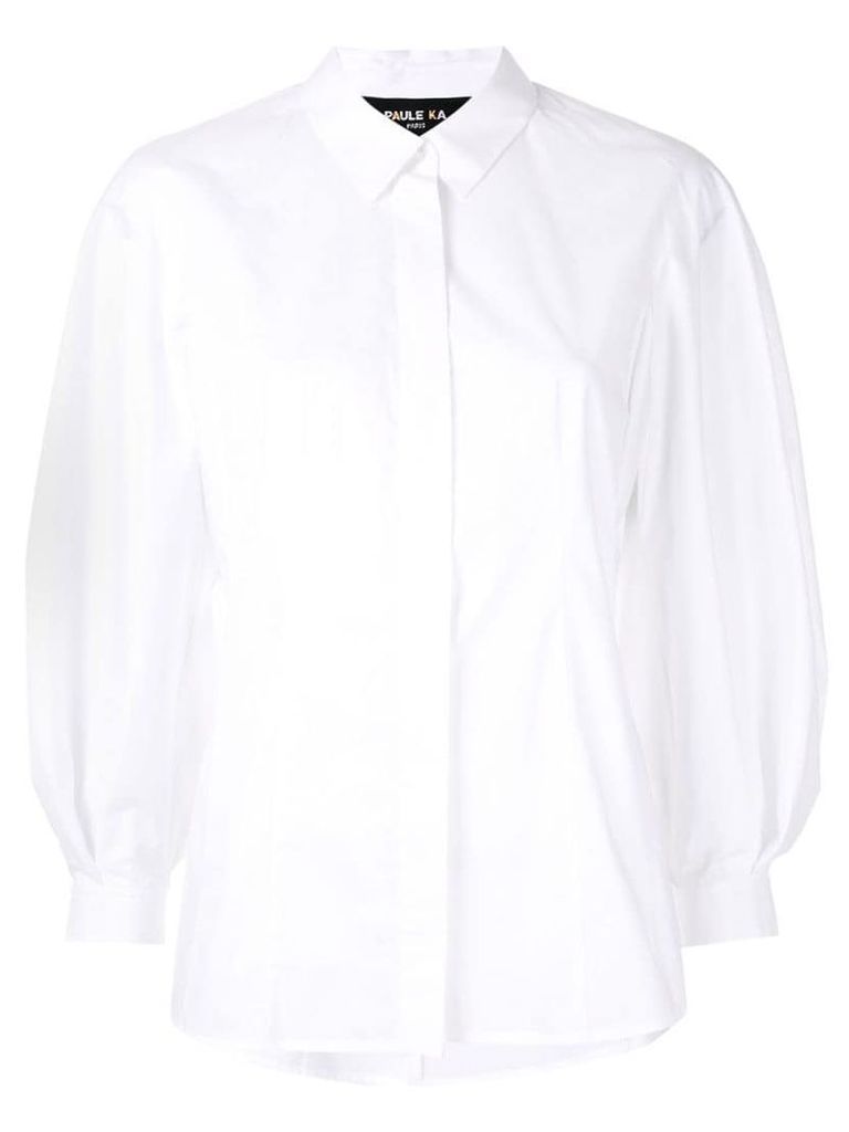 Paule Ka long-sleeve fitted shirt - White