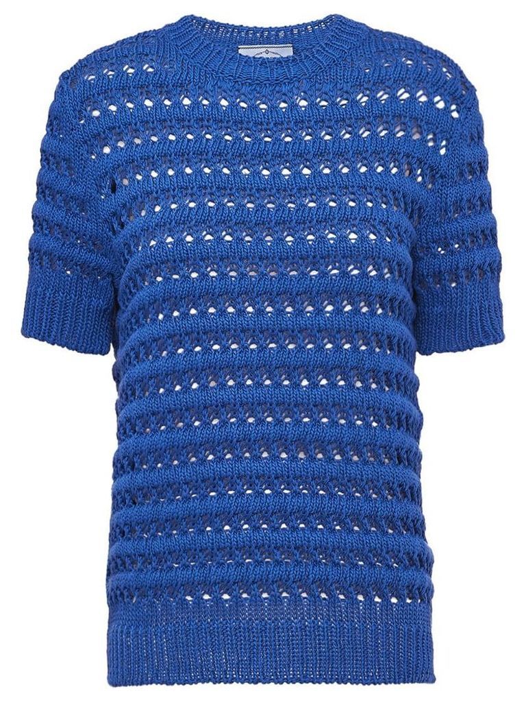 Prada crochet knitted top - Blue