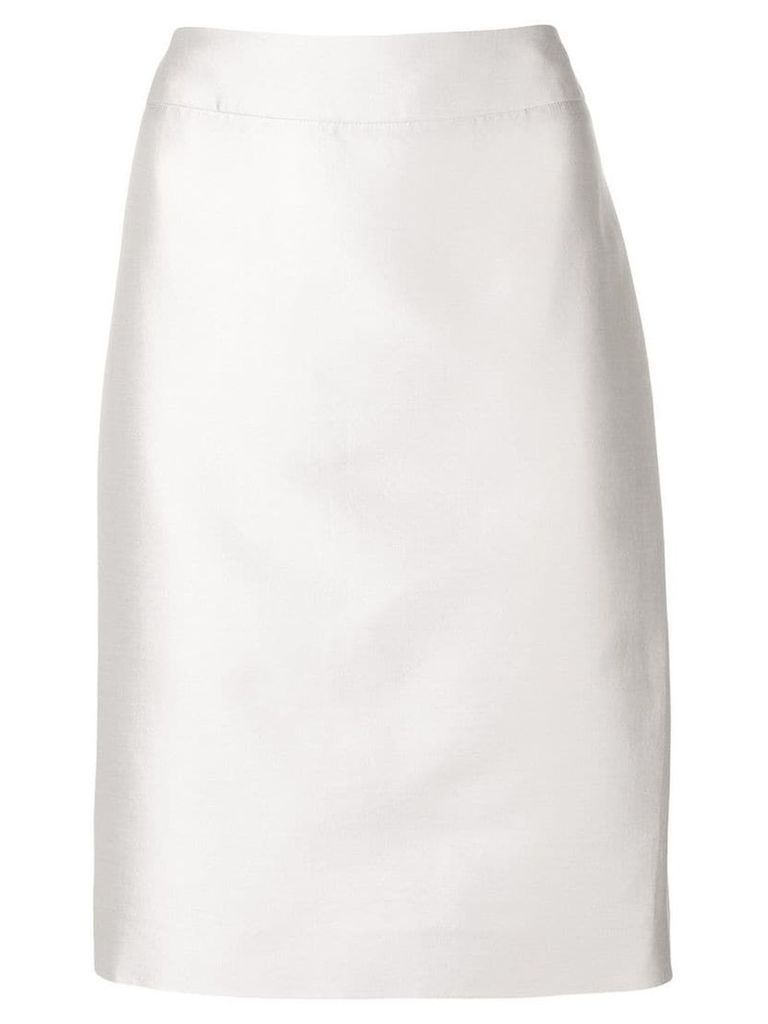 Emporio Armani metallic pencil skirt - Grey