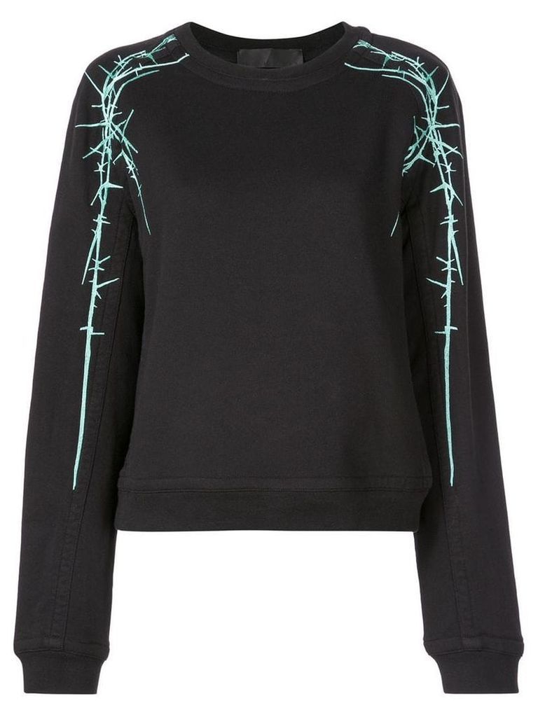 Haider Ackermann barbed wire print sweatshirt - Black