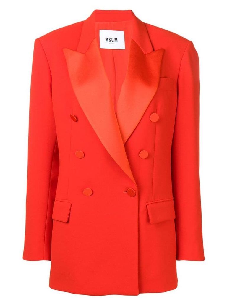 MSGM classic double-breasted blazer - Red
