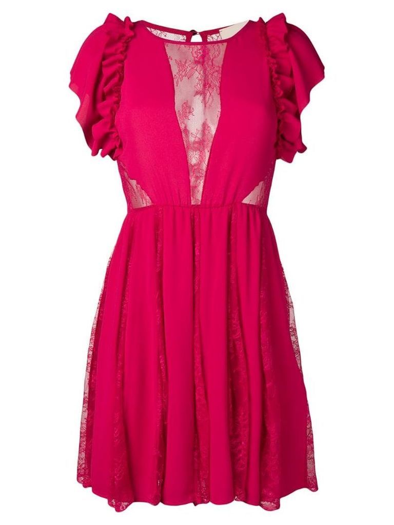ANIYE BY sheer lace panel dress - Pink