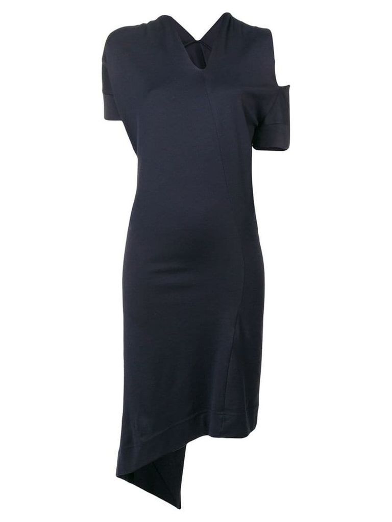 Vivienne Westwood Anglomania asymmetric fitted dress - Blue