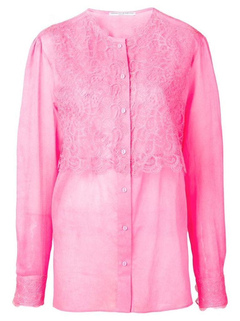 Ermanno Scervino lace panel blouse - Pink