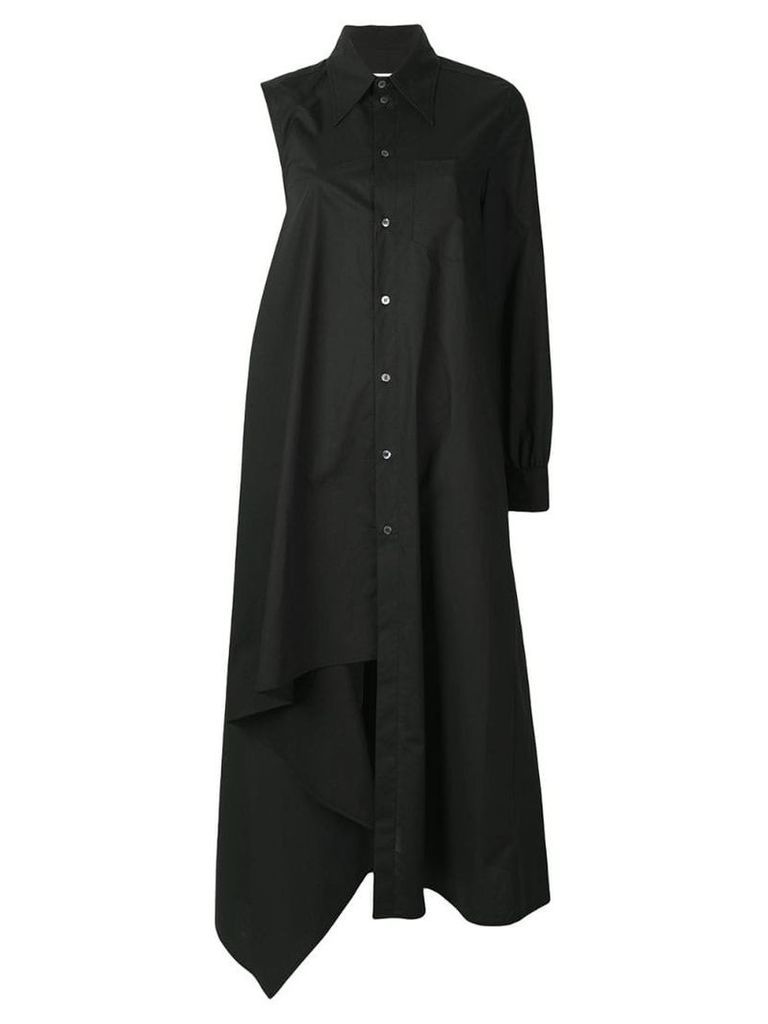 Mm6 Maison Margiela asymmetric shirt dress - Black
