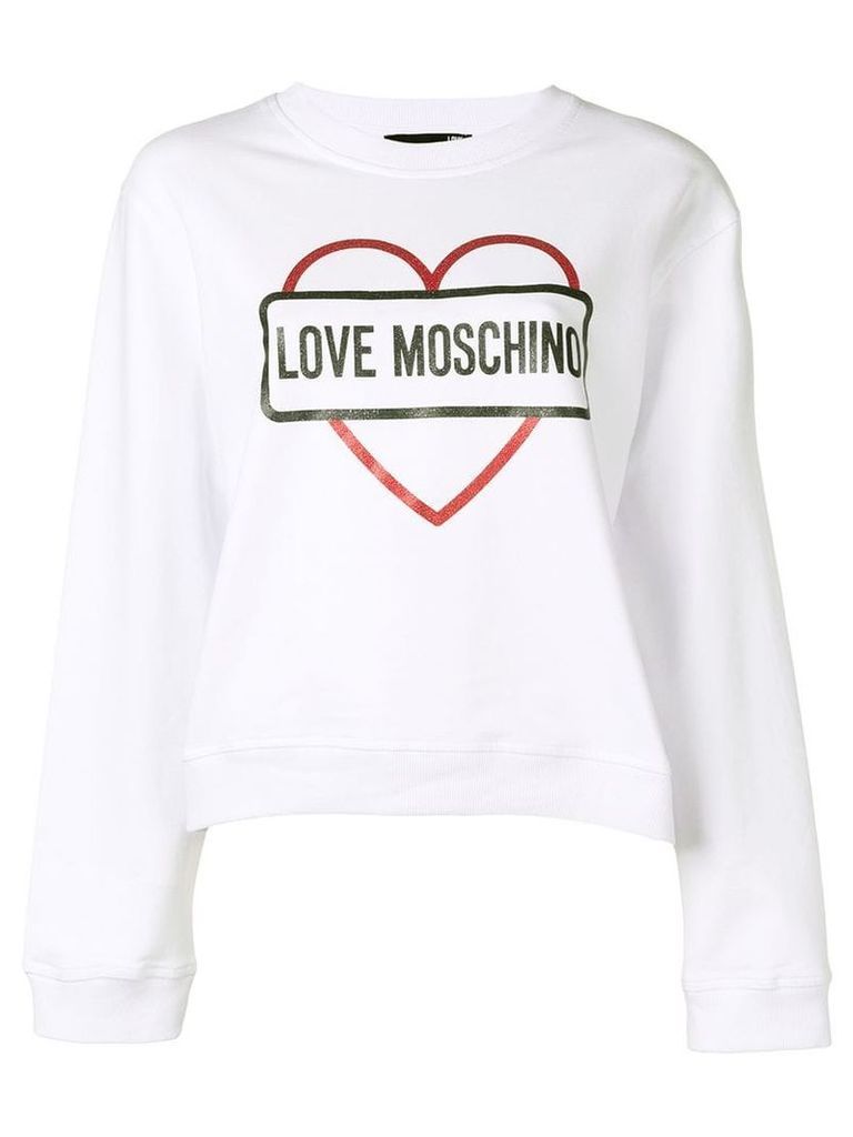 Love Moschino logo print sweatshirt - White