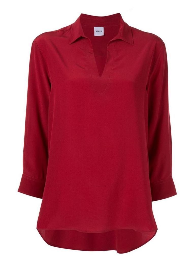 Aspesi v-neck blouse - Red
