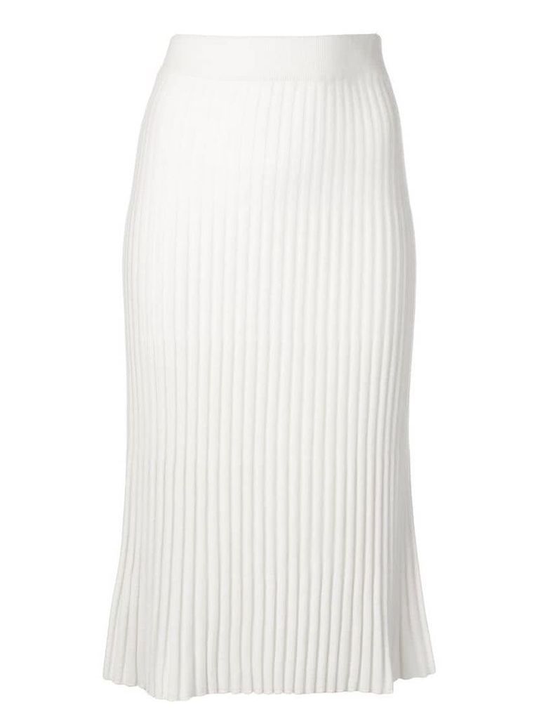 N.Peal Ribbed Knit Skirt - White