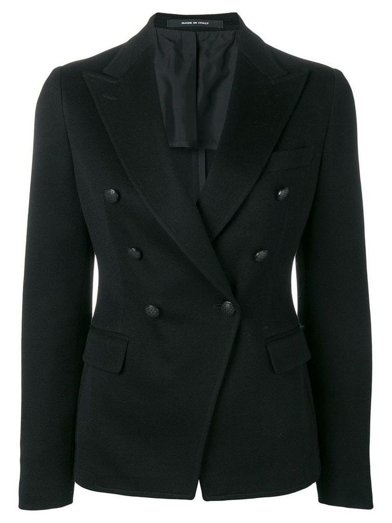 Tagliatore double-breasted blazer jacket - Black