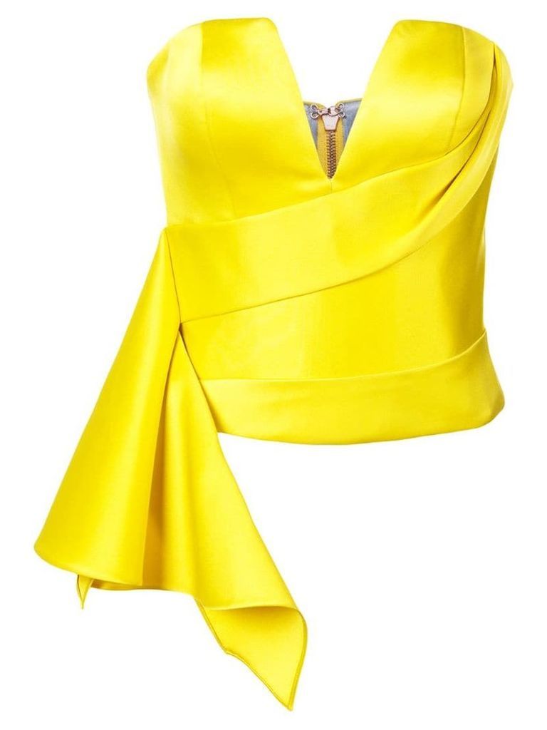 Rubin Singer side peplum corset top - Yellow