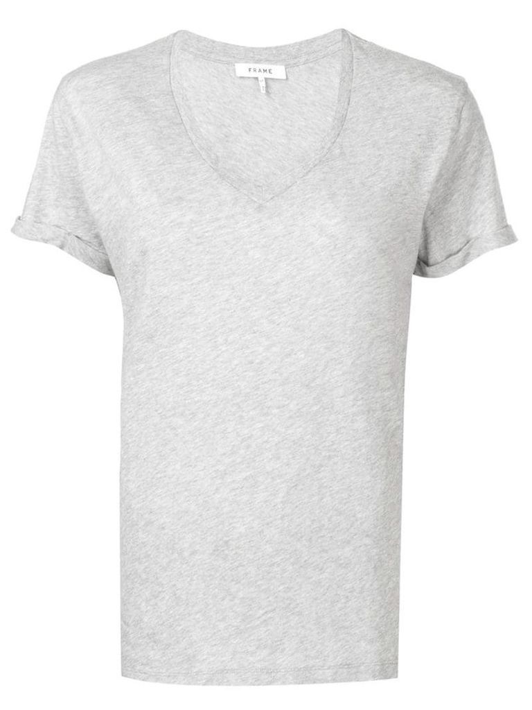 FRAME V-neck T-shirt - Grey