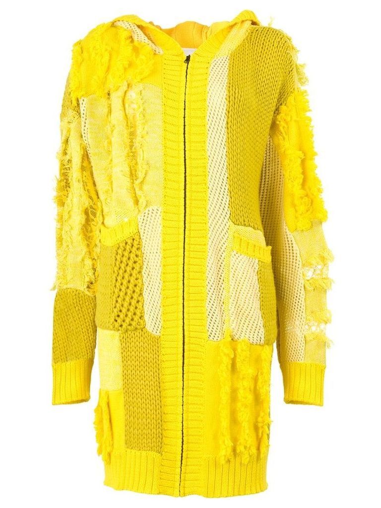 Koché patchwork knit cardigan - Yellow