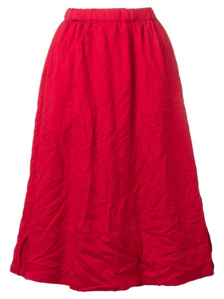 Comme Des Garçons Girl woven crinkled midi skirt - Red
