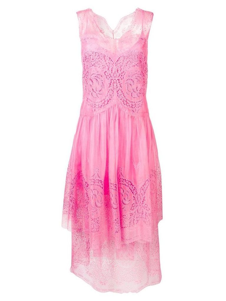 Stella McCartney eyelet-embellished midi dress - Pink