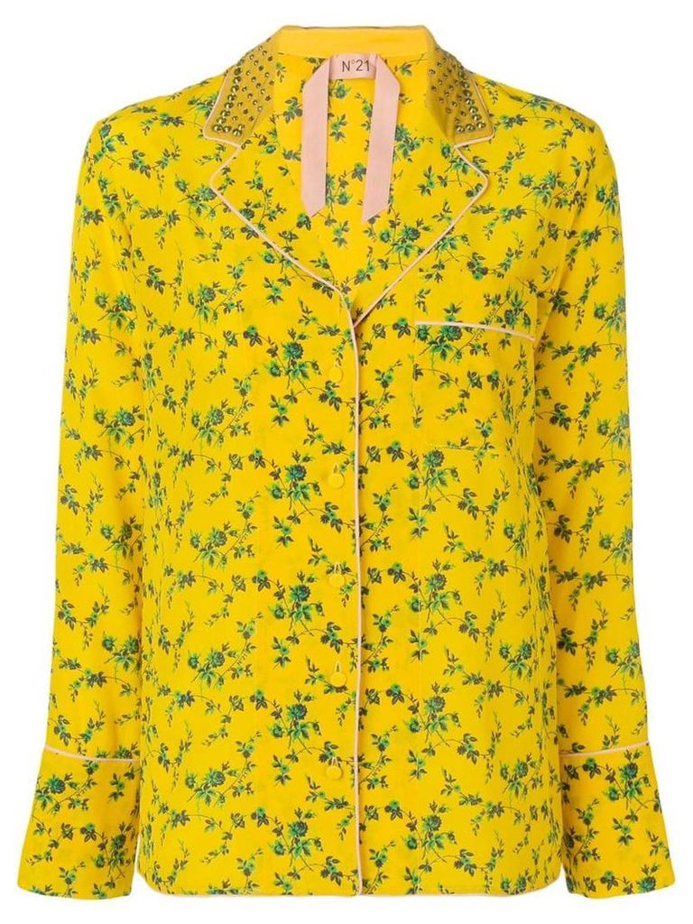 Nº21 floral print long-sleeve blouse - Yellow