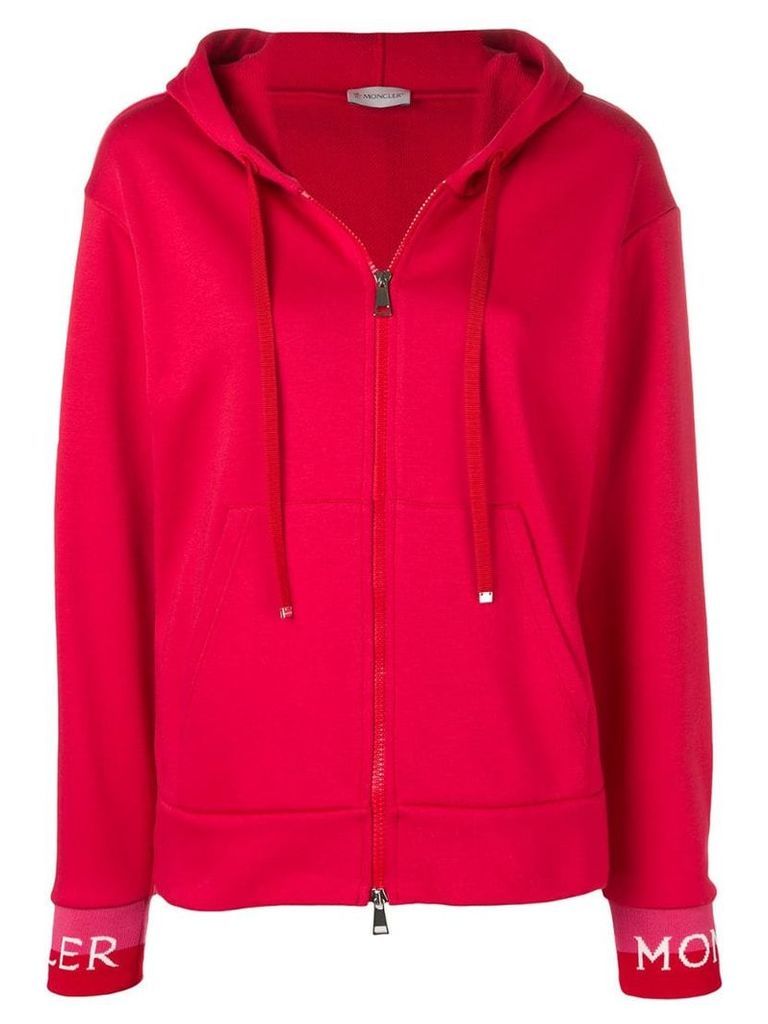 Moncler logo hoodie - Red
