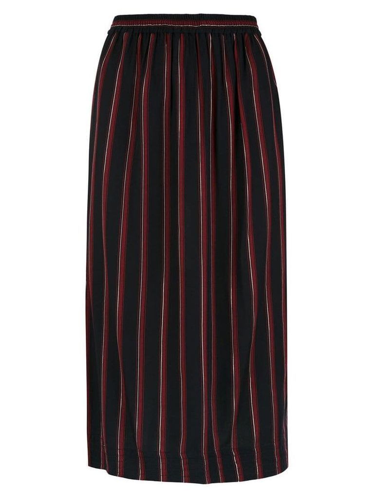 Reinaldo Lourenço striped straight skirt - Black