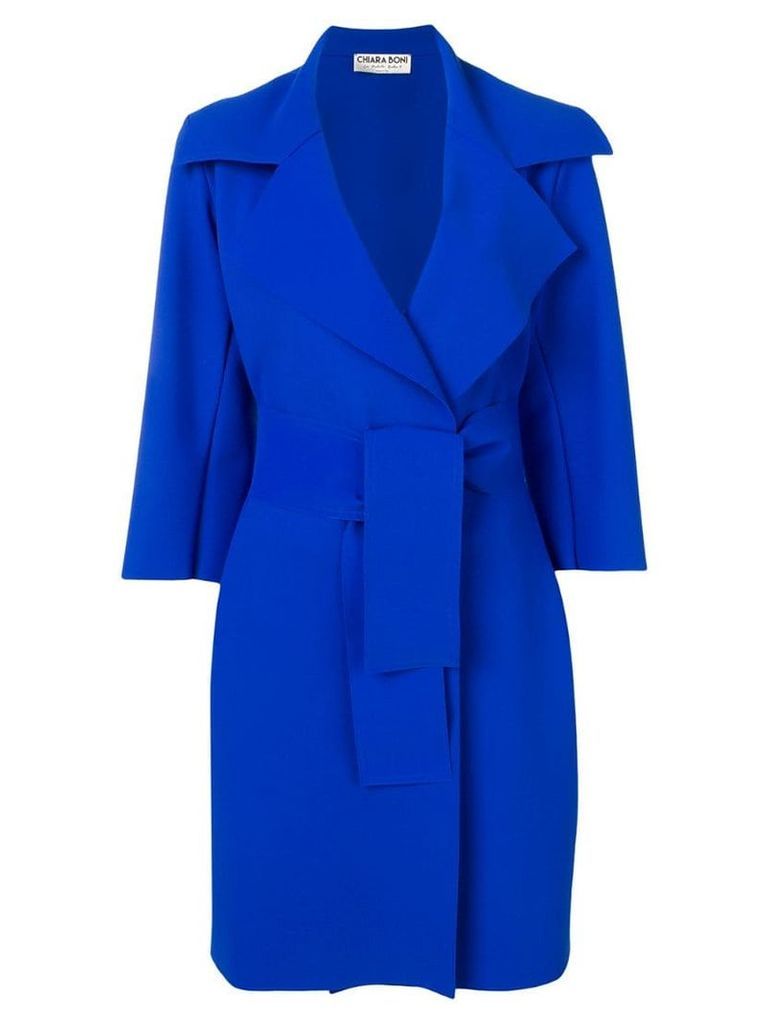 Le Petite Robe Di Chiara Boni belted coat - Blue