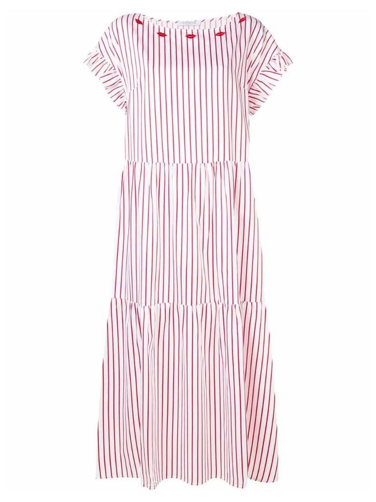 Vivetta striped midi dress - White
