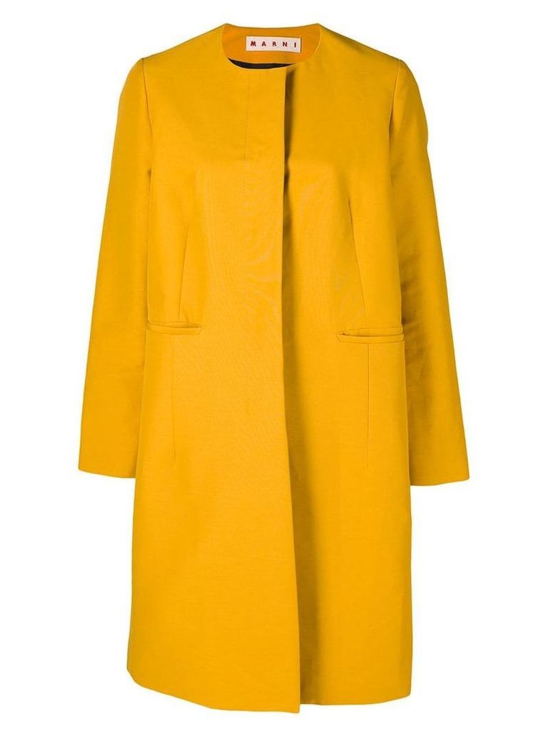 Marni single-breasted fitted coat - Yellow