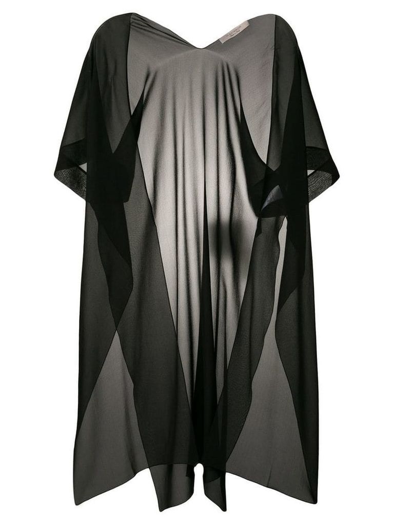 D.Exterior sheer Georgette kimono - Black