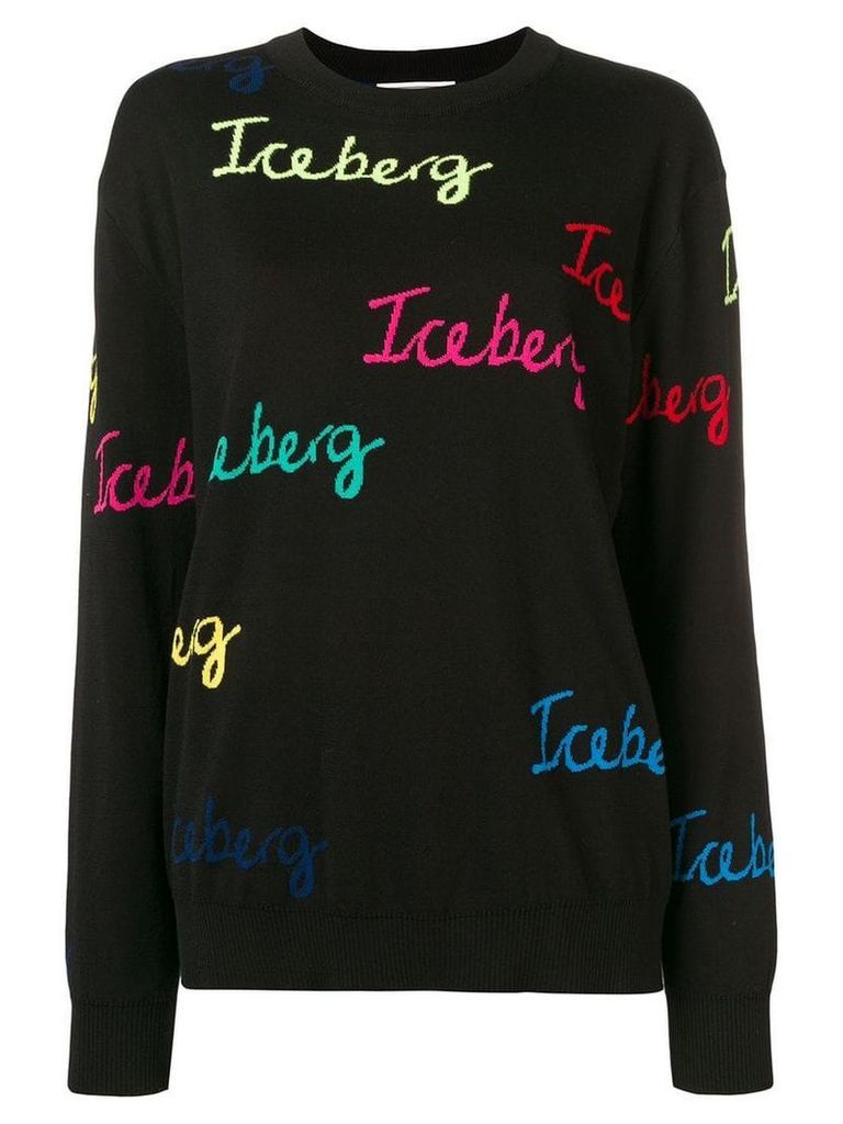 Iceberg logo-print sweater - Black
