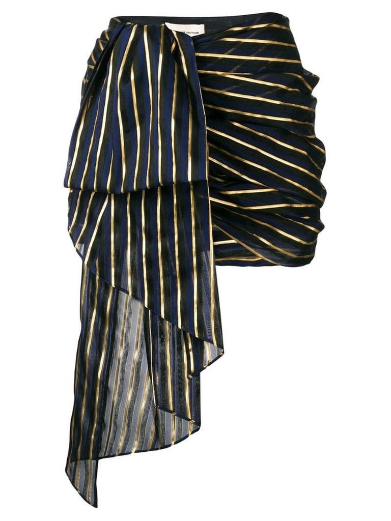 Alexandre Vauthier metallic striped skirt - Blue