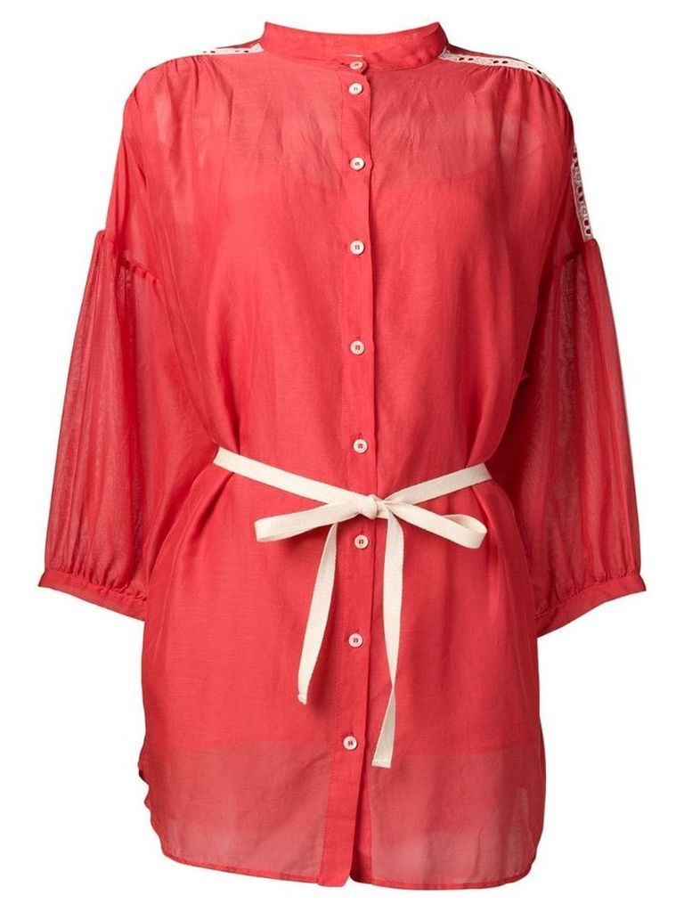Semicouture coral oversized blouse - Red