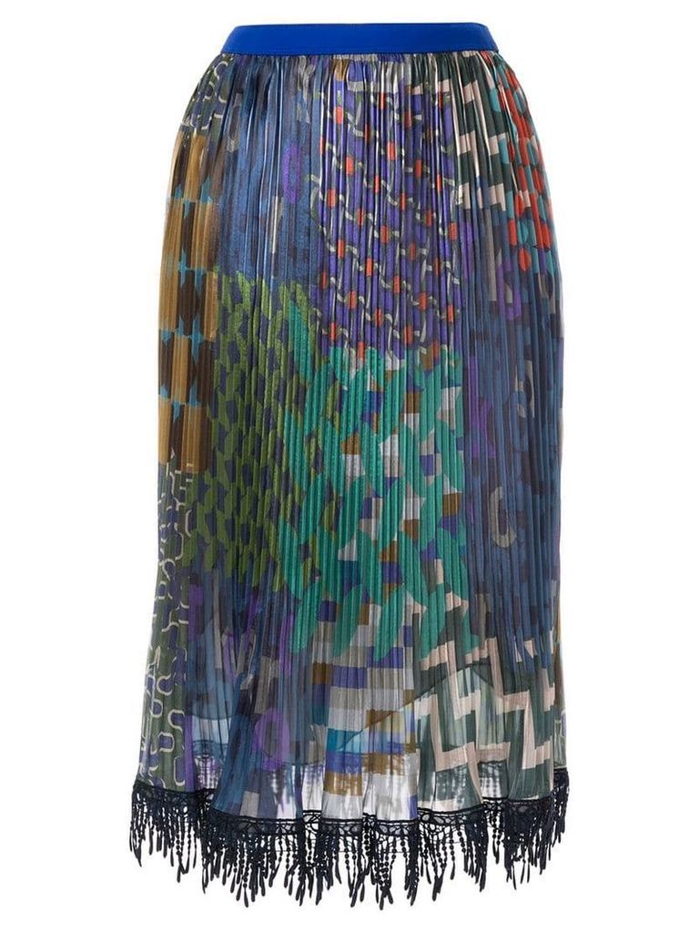 Kolor mixed-print pleated skirt - Multicolour