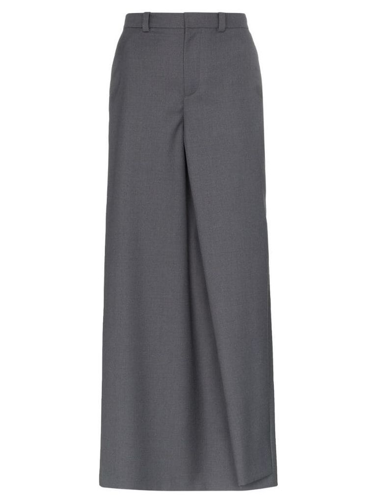 Y/Project trouser front wool blend maxi skirt - Grey