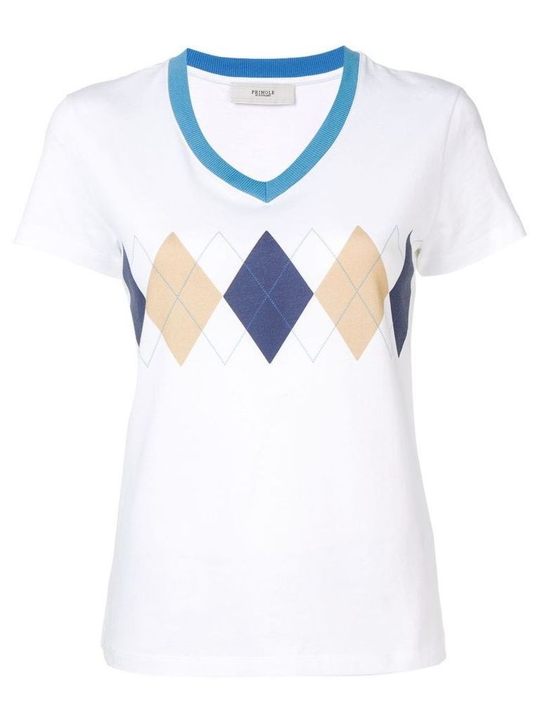 Pringle Of Scotland diamond print T-shirt - White