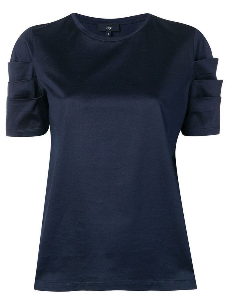Fay short-sleeve fitted blouse - Blue