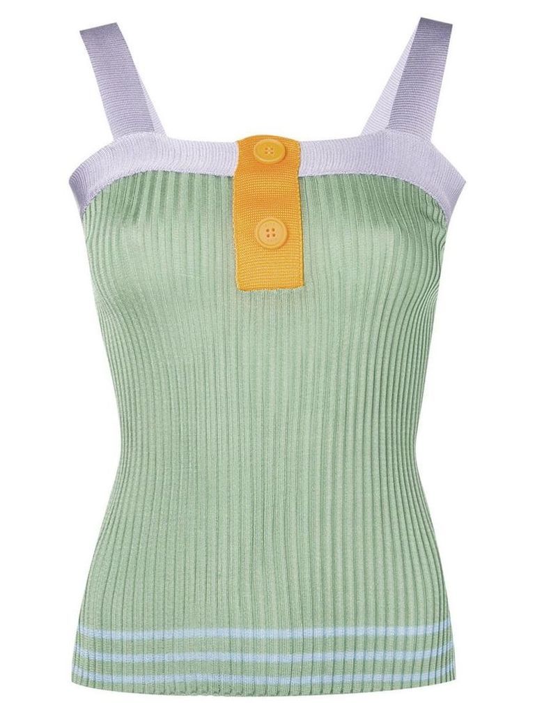 SJYP knitted bustier top - Green
