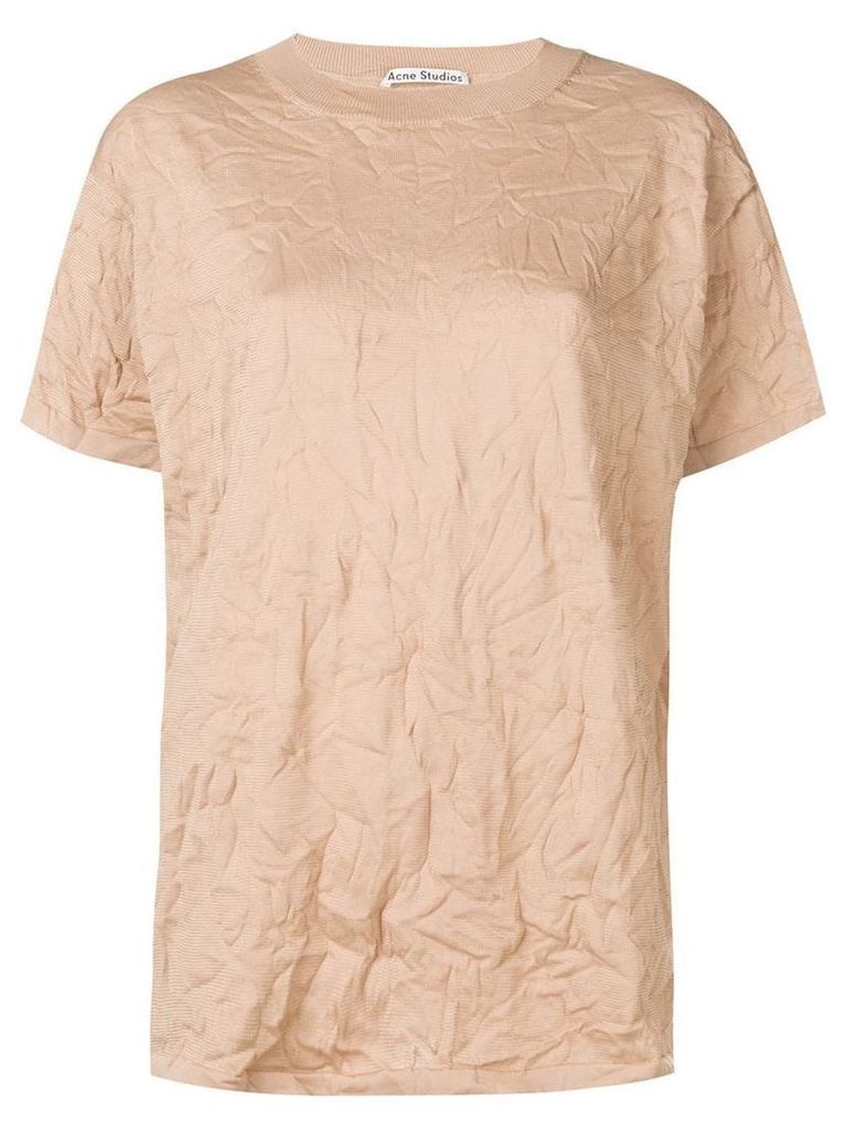 Acne Studios wrinkle texture T-shirt - Brown