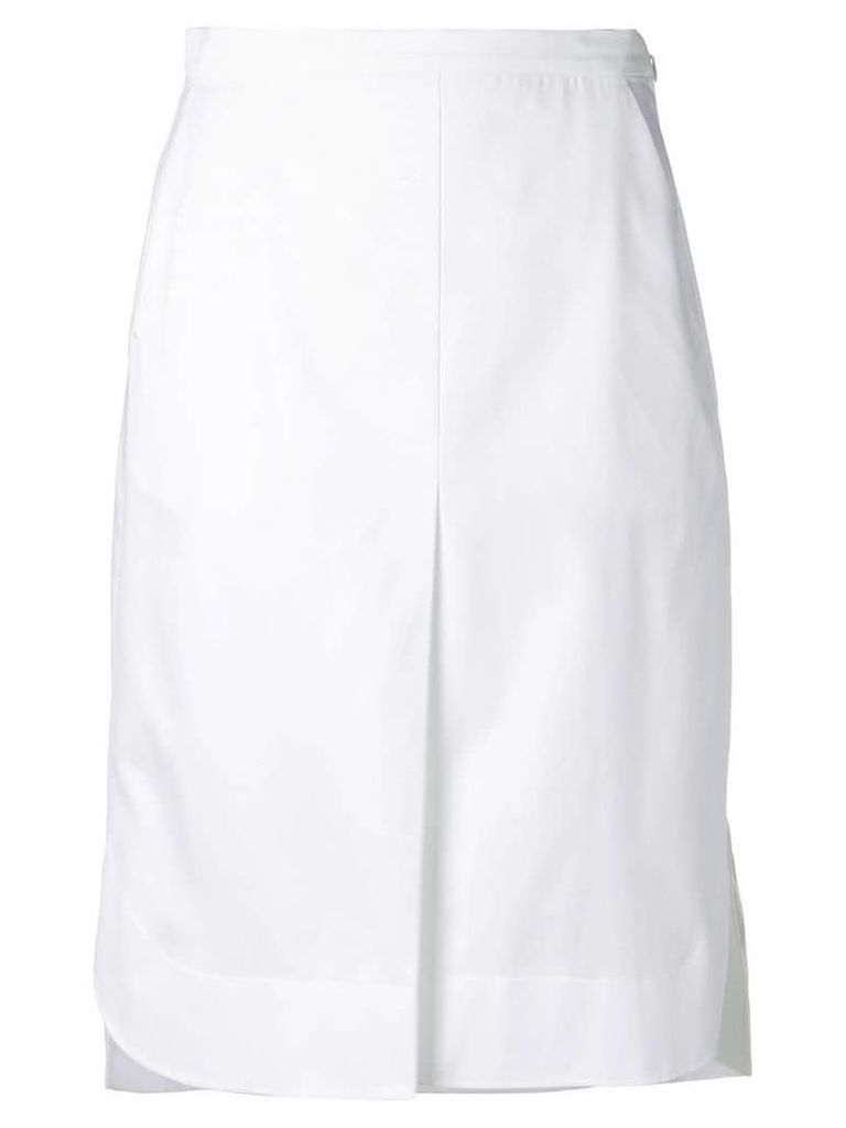 Jil Sander Navy split front skirt - White