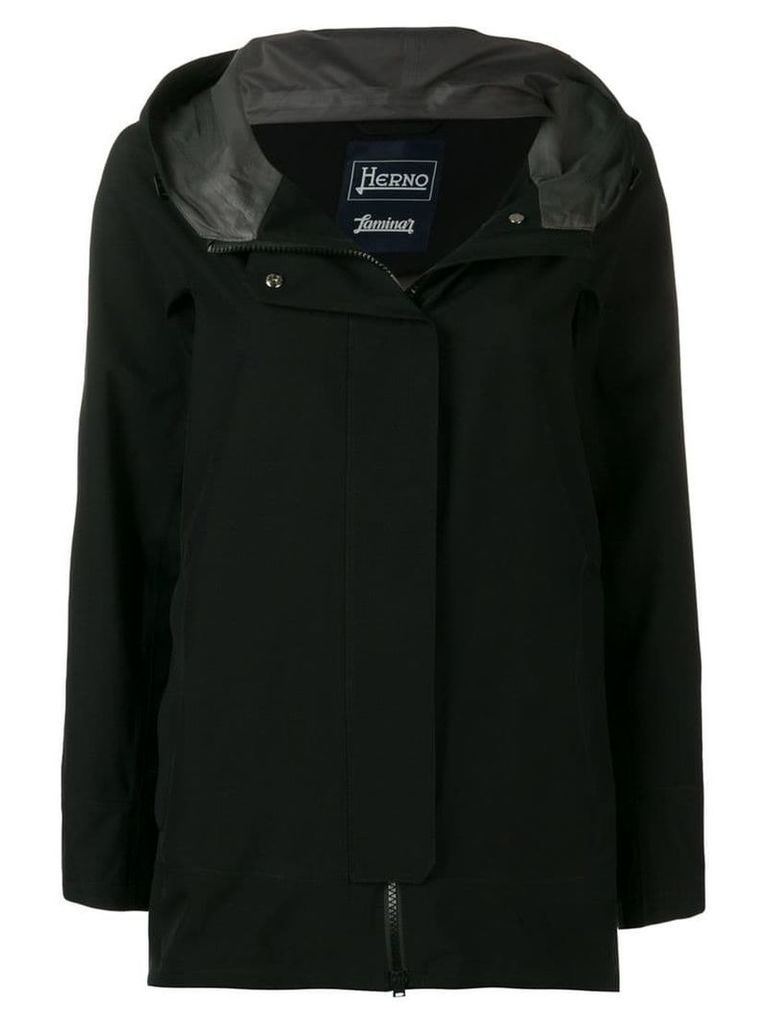 Herno hooded raincoat - Black